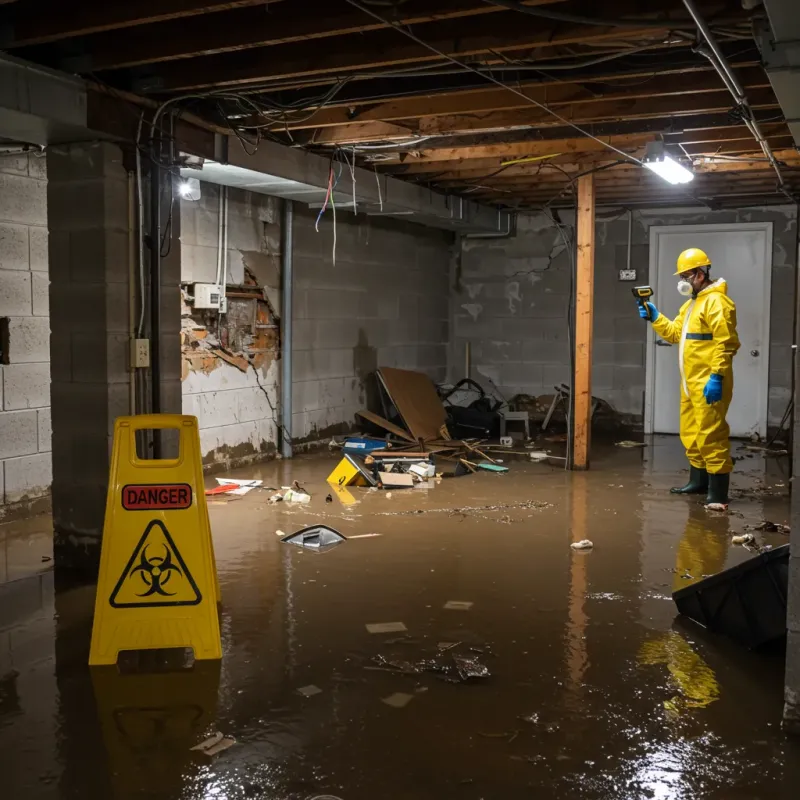 Flooded Basement Electrical Hazard in Castle Dale, UT Property